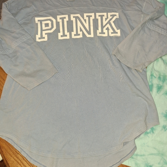 PINK Victoria's Secret Blue and Teal Sz L - Picture 3 of 4